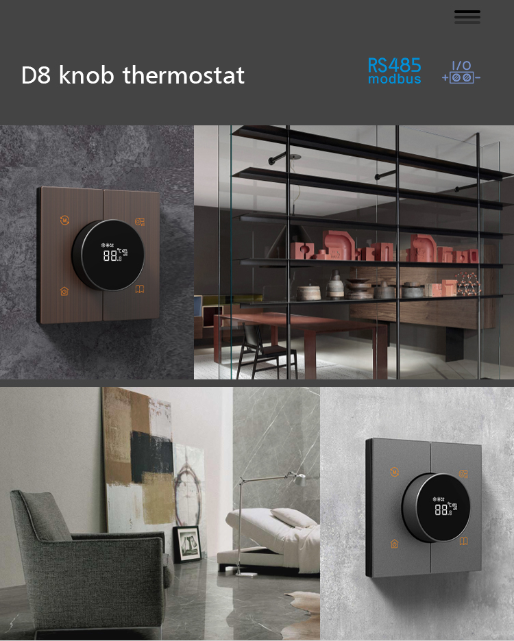 12 Voltage DC Smart Knob Thermostat Big Plastic Multi Color Panel