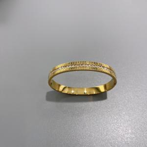 Wholesale 18K Gold Diamond Set Stainless Steel Bangle Narrow Edition Star Bracelet from china suppliers