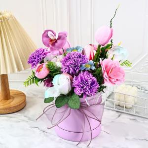 Wholesale Mixed soap flower hug bucket bouquet, graduation season, Teachers' Day, Mother's Day gift, soap flower bouquet gift box, cross-border from china suppliers