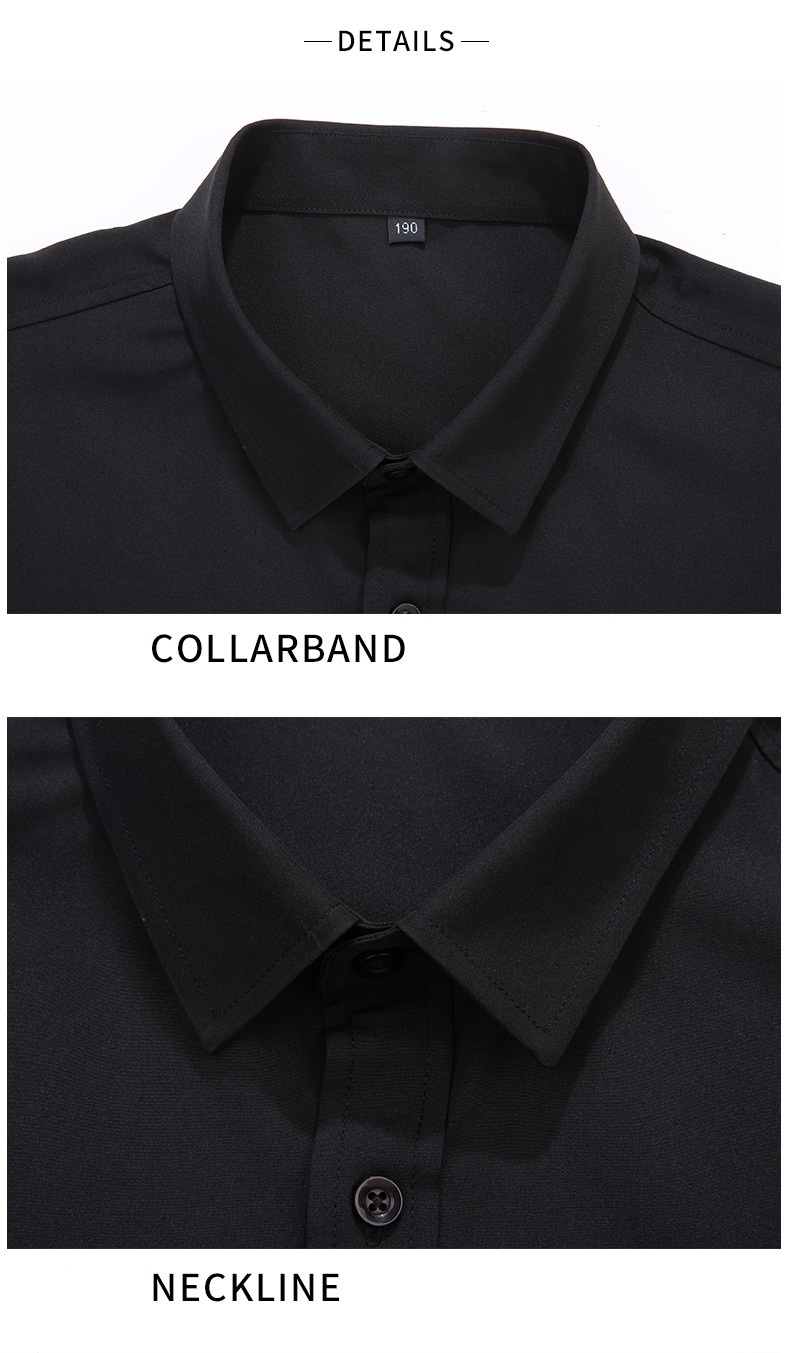 2022 Men's Oversized Tshirt Poplin Fabric Long Sleeve Casual Style Plus Size Shirts