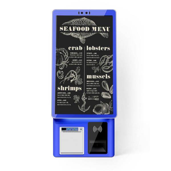 Self Ordering Kiosk Restaurant 21.5inch Touch Screen Scan QR Code Ticket Printer POS Self Service Food Ordering Payment Kiosk