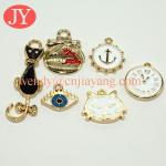 Hanging Plating Gold ColorCustomized round shape metal tag for handbags