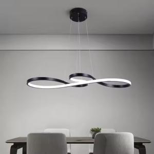 Wholesale Apartment Kitchen Island Mininalist 50W Twist Pendant Light Chandelier Black Luminaire Lustr Torsion Pendant Light from china suppliers