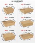 GZ Bio BPI Biodegradable Kraft Food Container Kraft Disposable Lunch Meal Box