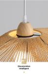 Nordic Wabi Sabi Led Pendant Lights For Living Room Home Decoration Rattan
