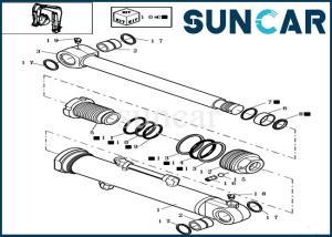 Wholesale Standard Cylinder Kits 72275474 Dozer Blade Seal Repair Kit Fits CX16B CASE Heavy Equipment from china suppliers