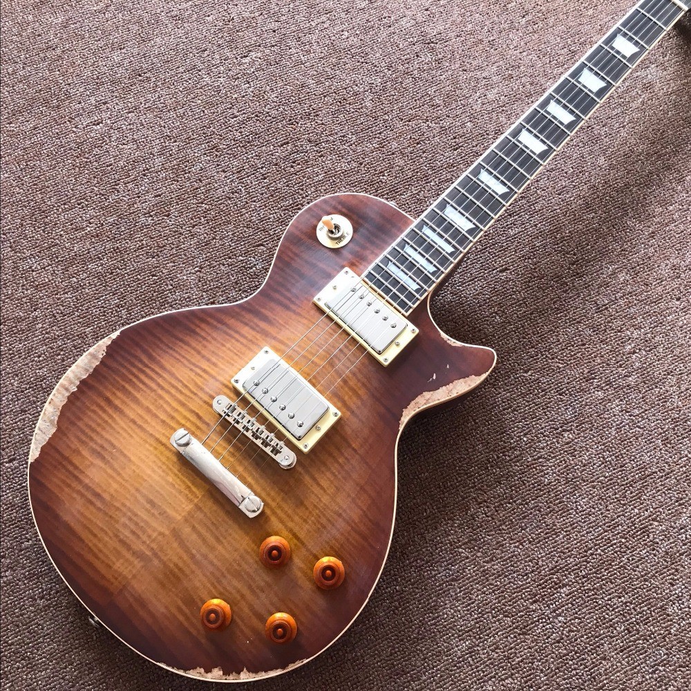 New style high-quality Custom Shop Limited Gibbons Pearly Gates Standard Relic LP Electric Guitar