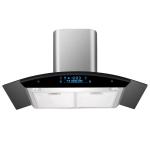 Custom Ductless Arc Glass Chimney Hood Range 900 Cfm