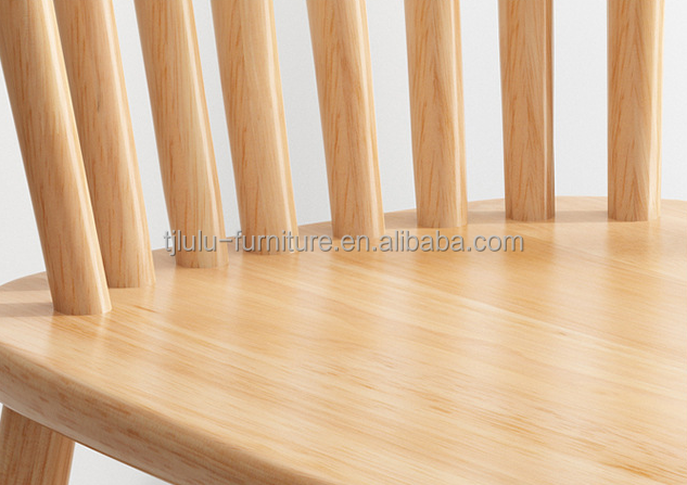 Modern Solid Wood Dining Chair for Restaurant Windsor Design and Durability