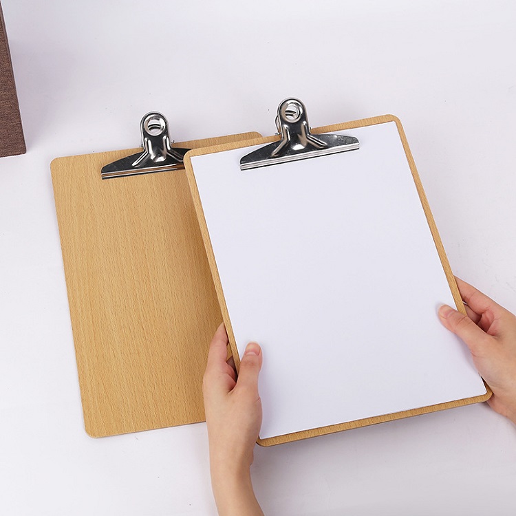 Customized Wooden Clipboard A4 Size Writing Clipboard with Customer's Request Logo