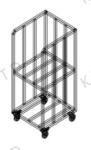Stainless Steel Industrial Trolley Drilling Backup Transport Trolley With 4"