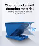 Low Profile Self Dump Hopper / Metal Waste Bin / Steel Dumpster