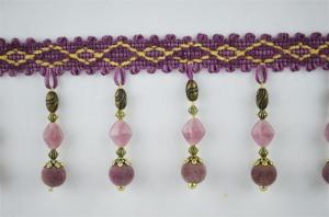 Wholesale Charming decorative trimmings lace fringes/OEM elegant beaded trim for curtain decoration from china suppliers
