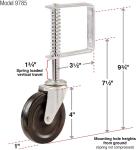 Galvanized Carbon Steel 4 Inch Hard Rubber Swivel Gate Caster for Industrial