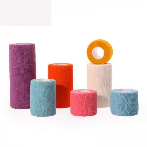 China CE Cotton Self adhesive Bandage Wrap in Medical Elastic Adhesive for Sports, Hand & Leg Guard on sale