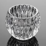 Crystal Home Decoration Glass Lead Free Teardrop Votive Candle Holder 8.8cm