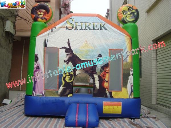 Children Shrek Slide Inflatable King of the Castles Bouncy Castles for