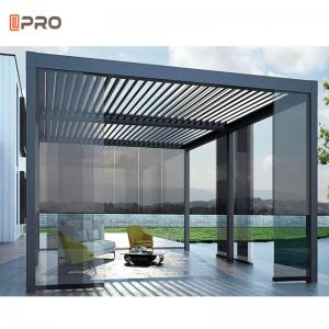 Wholesale Waterproof Outdoor Modern Aluminum Pergola Retractable Sun Louver Roof Insulated Garden Pergola from china suppliers