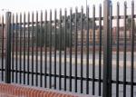 Decorative Wrought Iron Fence Panels , H2.1m 3 Rail Metal Fence