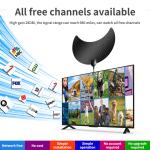 High Definition Black Indoor TV Antenna with VHF174-230 and UHF470-860 Frequency