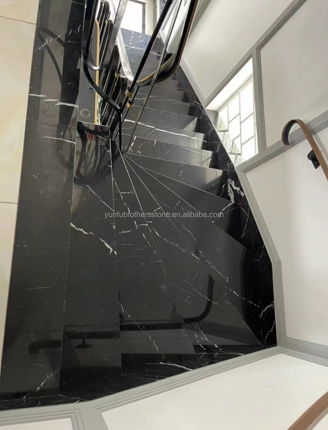 Modern Polished White Marble Stairs Tiles Cut-to-Size Natural Stone for Interior Design