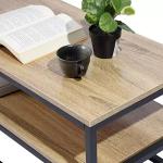 2 Shelves Metal Frame Living Room Furniture 120x40x42cm With Storage