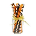 Halloween Day Individually Wrapped Paper Straws Drinking Disposable Colorful