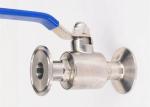 Manual 1 Inch Sanitary Ball Valves , Full Bore Ball Valve 10 Bar Operating