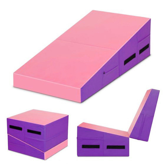 Pvc Cover Preschoolers 23.5"X23.5"X18" Folding Gymnastics Exercise Wedge Mats