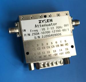 China 60dB Microwave Variable Attenuator 10.7 To 12.7GHz Digital Control on sale