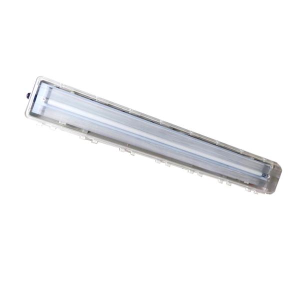 100lm/w Luminous Efficiency Explosion Resistant Fluorescent Light Fixture 2*18w