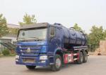 336HP Blue Color Sewage Waste Truck 6x4 Waste Water Vacuum Suction Truck