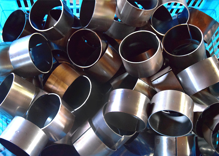 Carbon Steel Base Sintered Self Lubricating Bushes / Oilless Dry Brass Self Lubricating