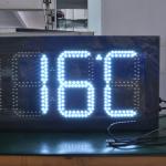 12 Inch LED Time And Temperature Board Outdoor Advertising Needs Time Temp Signs