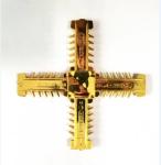 Cross Design Electroplated Aluminum Georgian Bar Connector for UPVC Sliding