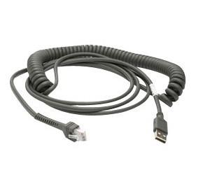 Wholesale CBA-U09-C15ZAR 15ft Coiled barcode scanner USB to RJ45 10P10C Cable from china suppliers