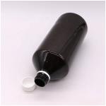 Liquid Medicine 1000ml Dark Brown Translucent PET Plastic Bottle with Tamper