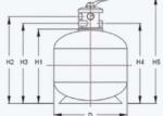 S400 Swimming Pool Fiberglass Top Mount Sand Filter Tank