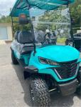 Blue 4-Seater Front-Facing Hunting Electric Golf Cart 72v 150ah Lithium Battery