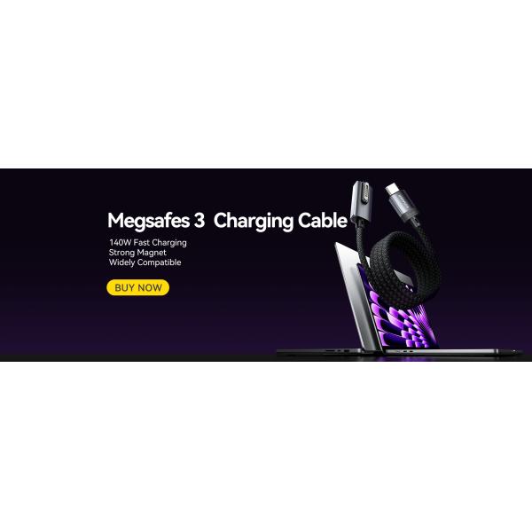 ESSAGER ES-X69 Series 140W USB C Cord for MacBook Magnetic Charging Cable