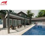 Aluminum Pergola Louver Roof Kit Motorized Waterproof Pergola System Remote