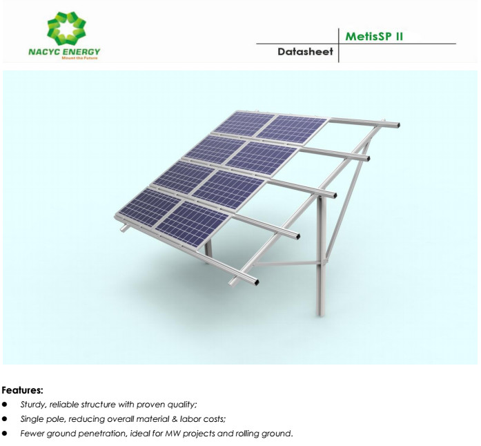 Professional Solar Ground Mounting System Sliver Aluminum Solar PV Ground Mount Structuer