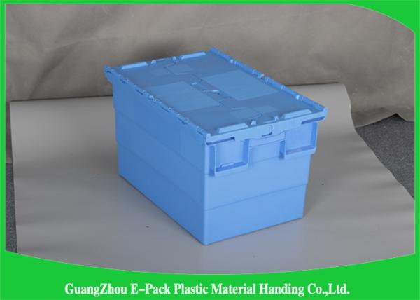 Commercial Distribution Plastic Attached Lid Containers For Transportation And