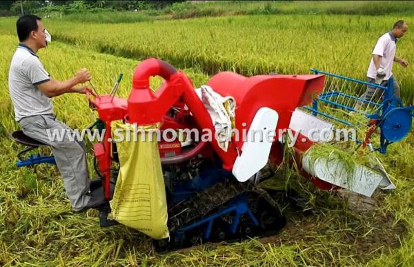 Quality 4LZ-0.8 without tail pulley mini muddy field applicable wheat combine harvester for sale