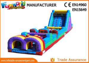 Wholesale 0.55 MM PVC Tarpaulin Inflatable Obstacle Course , Inflatable Climbing Wall And Slide from china suppliers