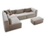 Soft Living Room Fabric Modern Sectional Sofa With Solid Wood Frame Multi Seats