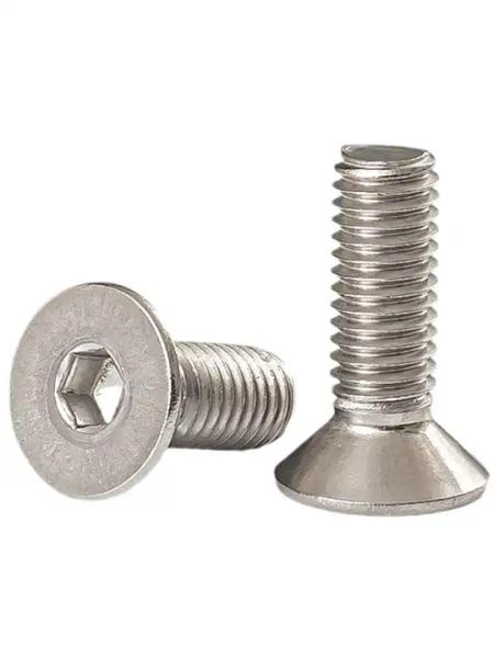 Stainless Steel 304 Hex Drive Allen Flat Head Screws Din7991 Hexagon Socket Cap