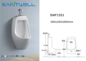 Wholesale High Temperature Wall Mounted Urinal Toilet Bowl For Male 390*335*685 mm from china suppliers