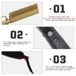 Easy Operation Multifunctional PTC Heated Comb For Men'S Hair
