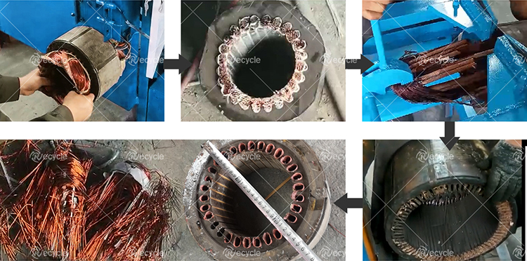 Easy Operation Waste Motor Stator Pulling Machine Copper Coil Pulling Machine